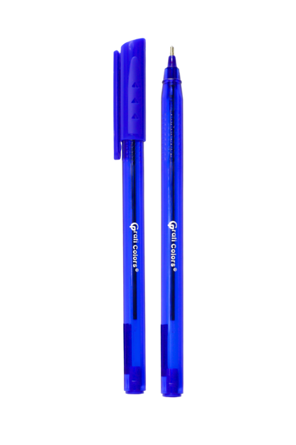 Lapicero Grafi Colors Solid Color Mina Azul Cuerpo Solido 1.0 Mm X 12 Unidades