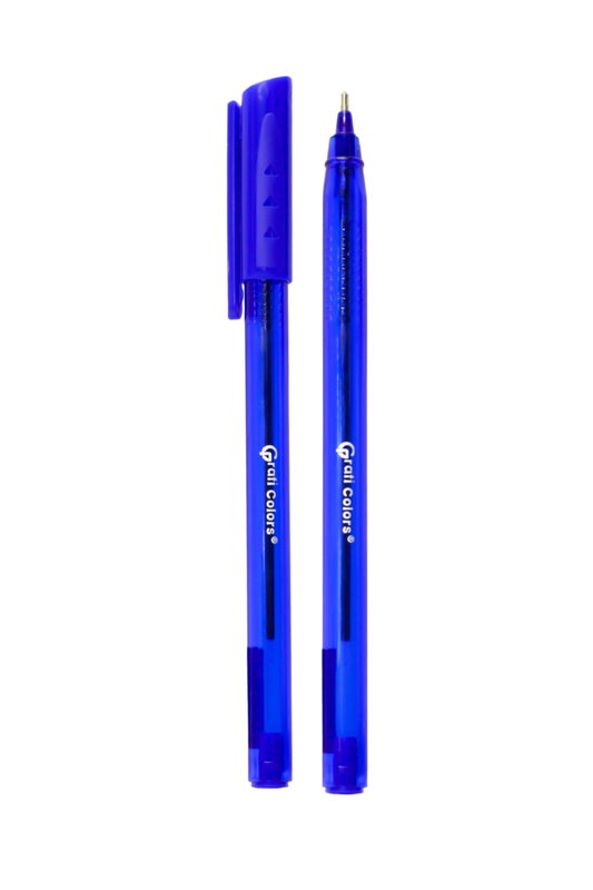 Lapicero Grafi Colors Solid Color Mina Azul Cuerpo Solido 1.0 Mm X 12 Unidades