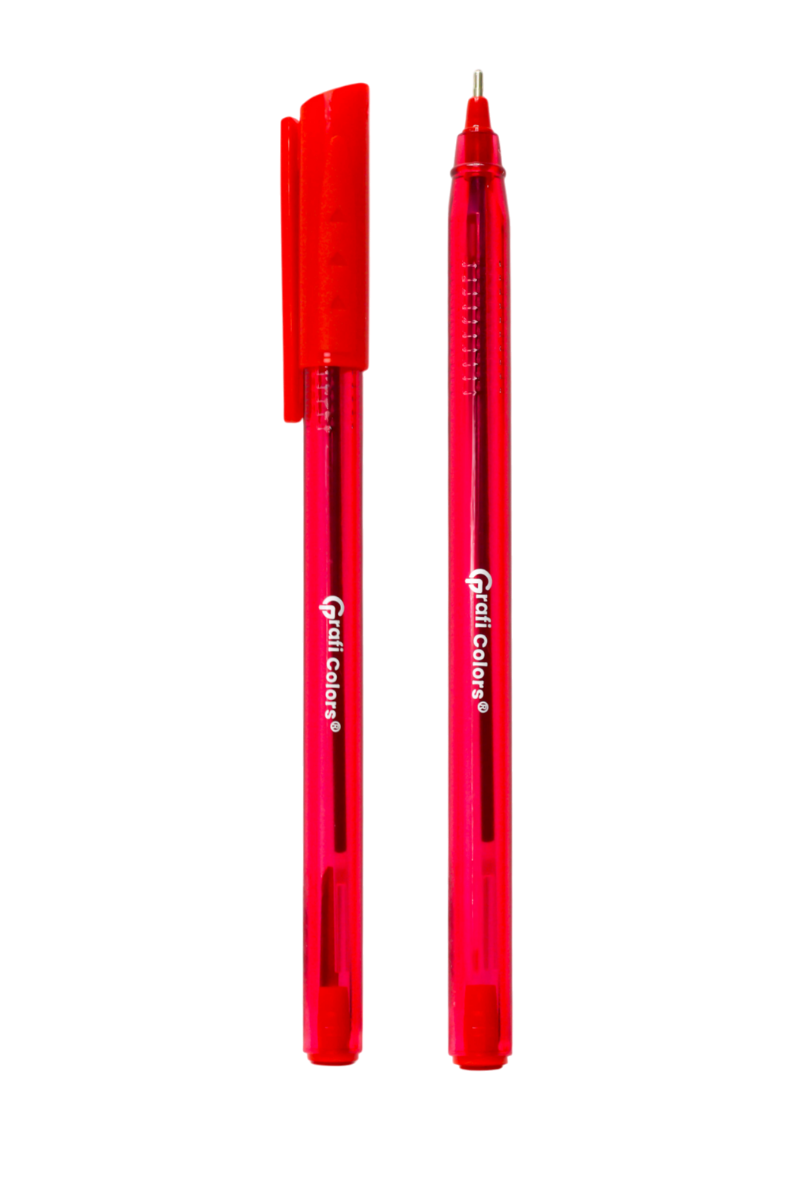 Lapicero Grafi Colors Solid Color Mina Roja Cuerpo Solido 1.0 Mm X 12 Unidades