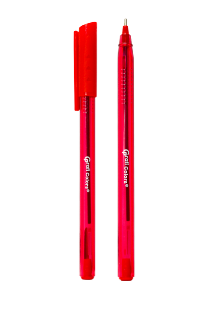 Lapicero Grafi Colors Solid Color Mina Roja Cuerpo Solido 1.0 Mm X 12 Unidades