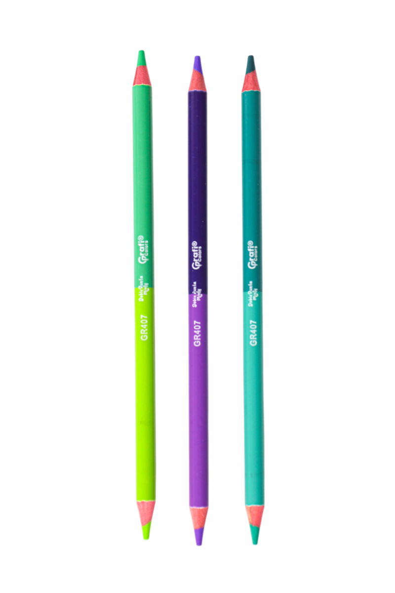 Colores Doble Punta Grafi Colors X15 Pastel Con Sacapuntas