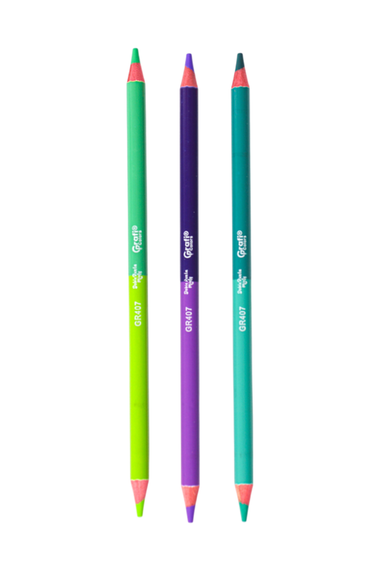 Colores Doble Punta Grafi Colors X15 Pastel Con Sacapuntas