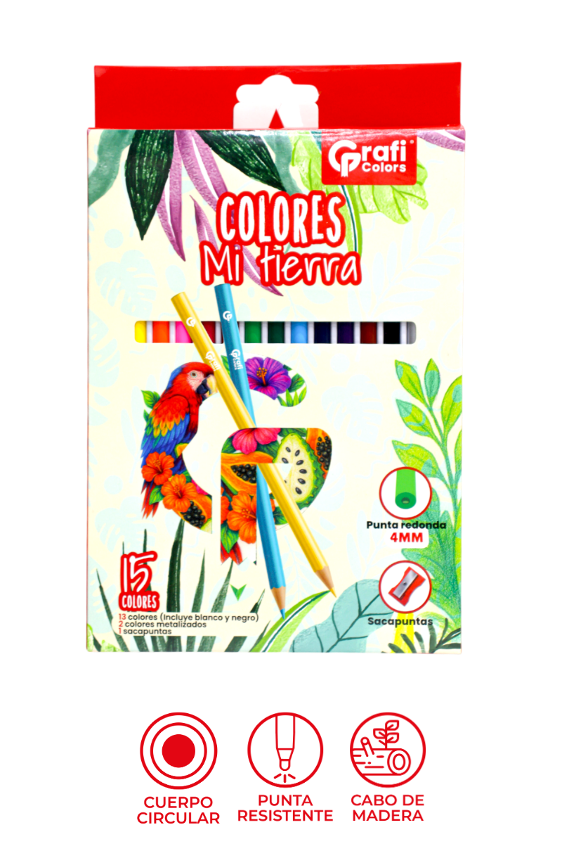 Color Grafi Colors 13+2 Con Sacapuntas