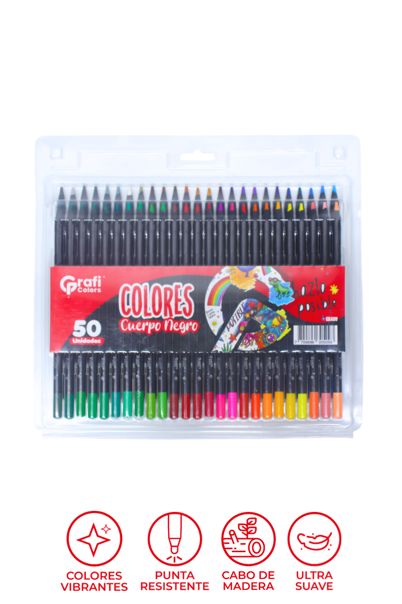 Color Negro Grafi Colors X 50 Pcs Acetato