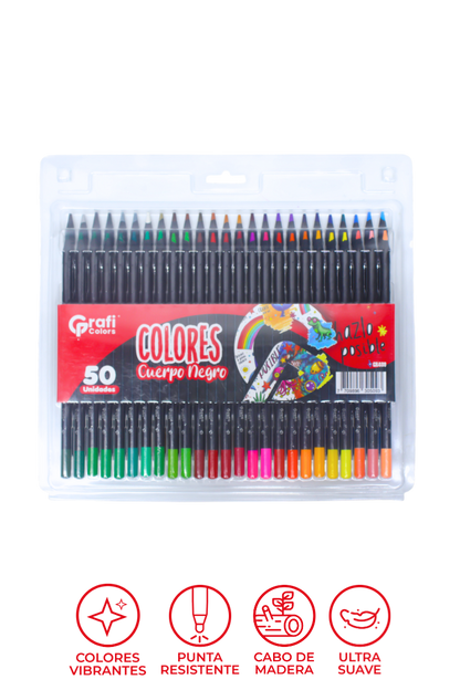 Color Negro Grafi Colors X 50 Pcs Acetato