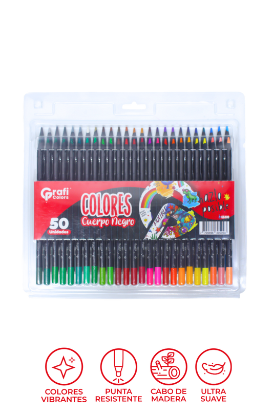 Color Negro Grafi Colors X 50 Pcs Acetato