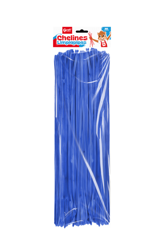 Chelines Grafi Colors X 100 Azul Claro