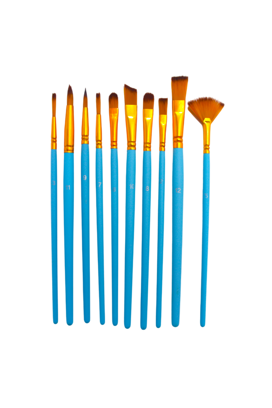 Set Pinceles X10 Cerda Fina Grafi Colors