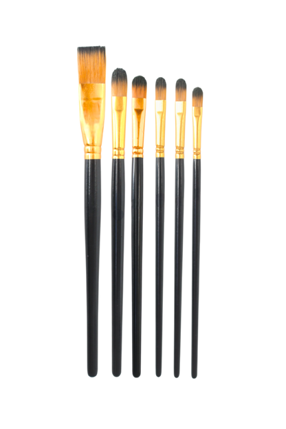 Set Pinceles Lengua De Gato X6 Grafi Colors