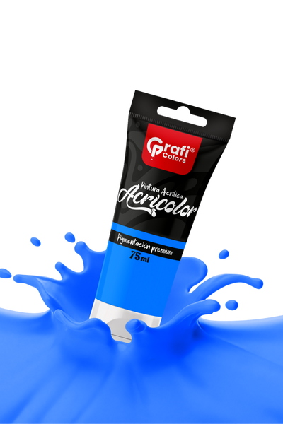Pintura Acrílica Grafi Colors Color Azul Rey 75ml