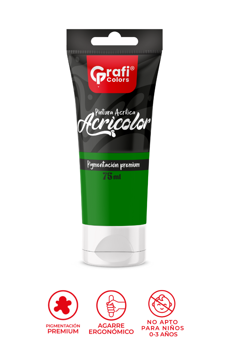 Pintura Acrílica Grafi Colors Color Verde 75ml