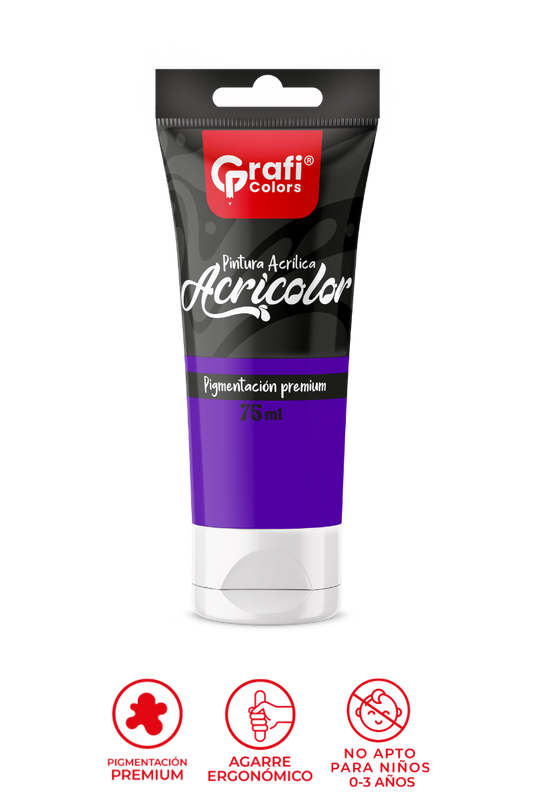 Pintura Acrílica Grafi Colors Color Morado75ml