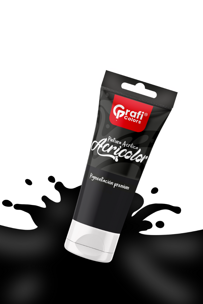 Pintura Acrílica Grafi Colors Color Negro 75ml