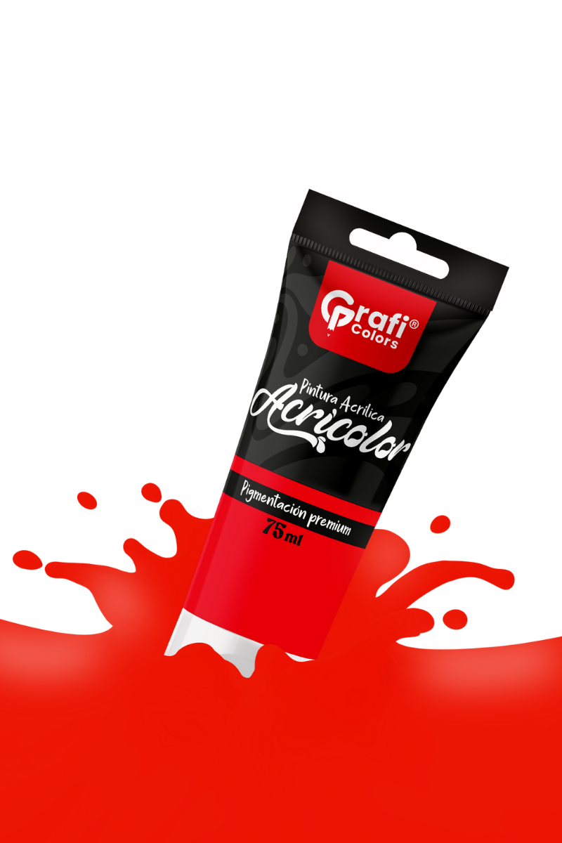 Pintura Acrílica Grafi Colors Color Rojo 75ml