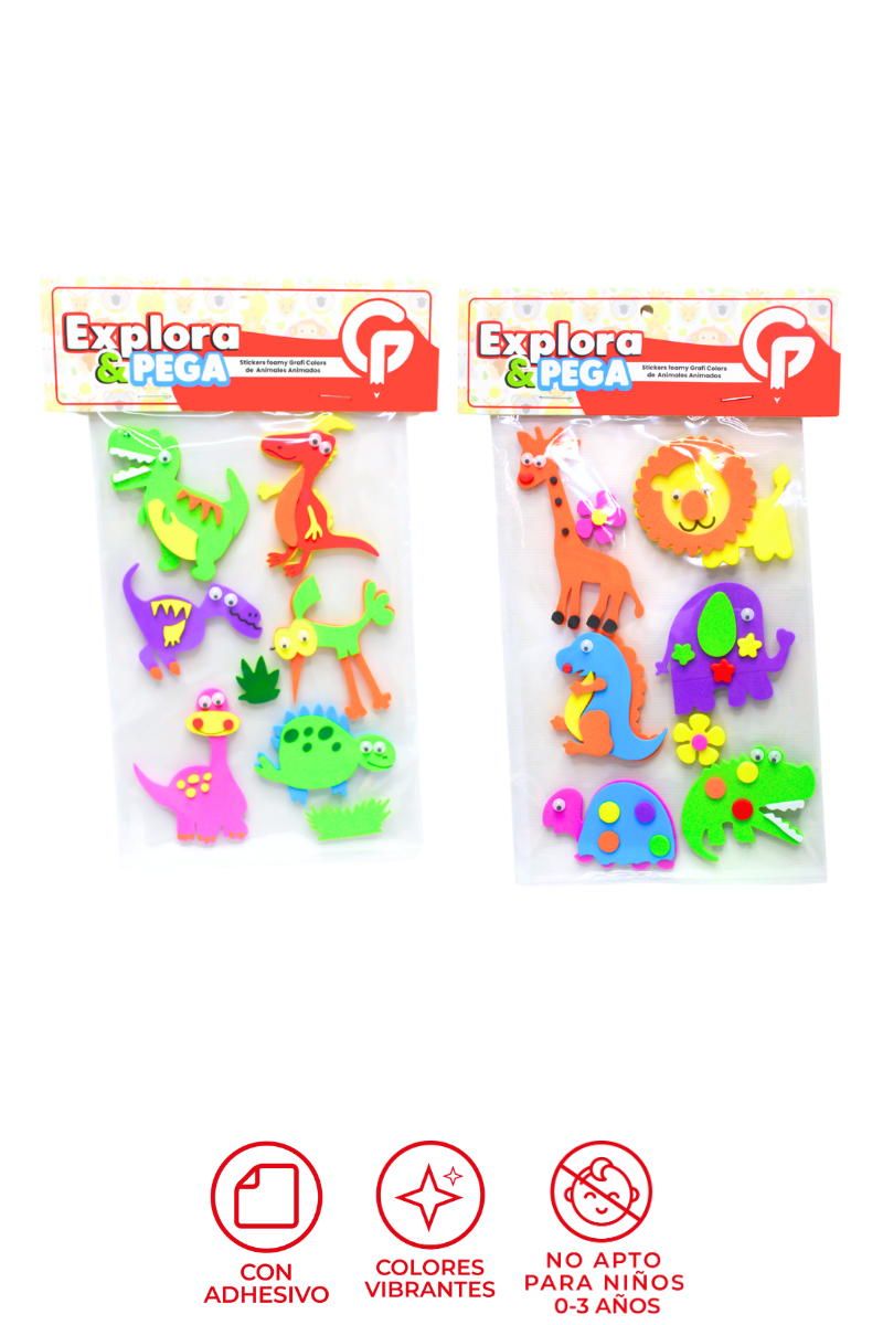 Sticker Foamy Animales Grafi Colors
