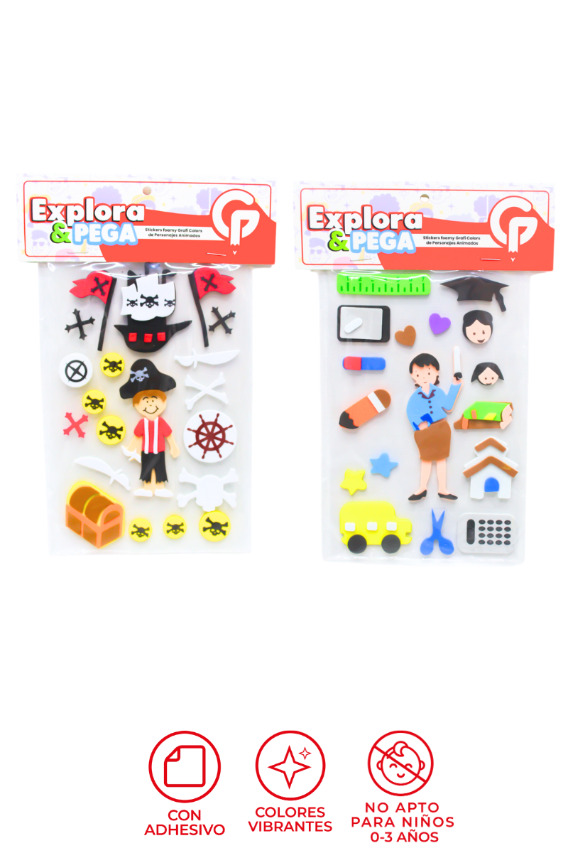 Sticker Foamy Profeciones Grafi Colors