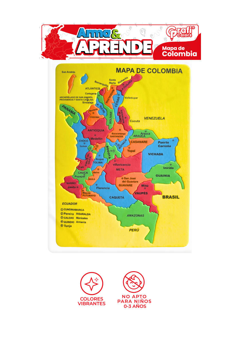 Foamy Mapa De Colombia Grafi Colors
