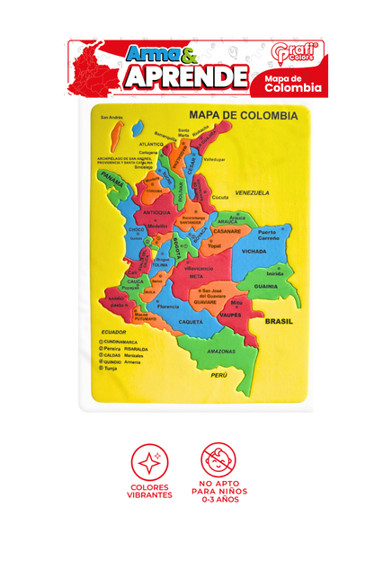 Foamy Mapa De Colombia Grafi Colors