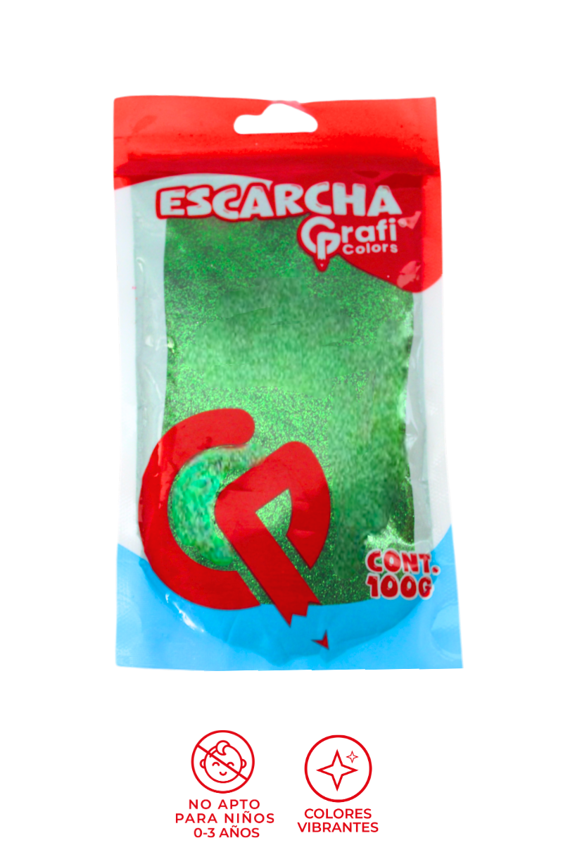 Escarcha Verde Grafi Colors 100 Gramos