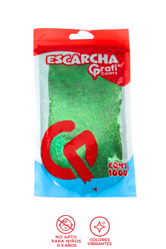 Escarcha Verde Grafi Colors 100 Gramos