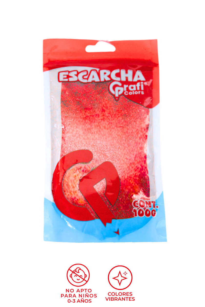 Escarcha Roja Grafi Colors 100 Gramos