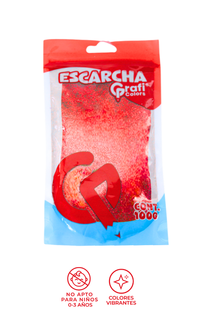 Escarcha Roja Grafi Colors 100 Gramos