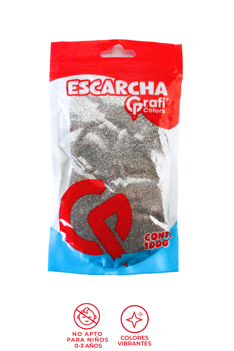 Escarcha Plateada Grafi Colors 100 Gramos