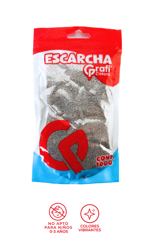 Escarcha Plateada Grafi Colors 100 Gramos