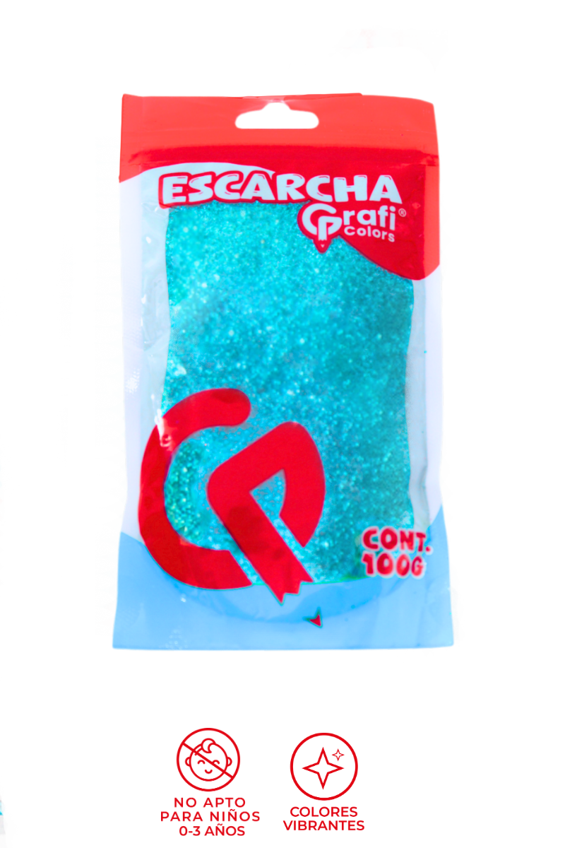 Escarcha Azul Tornasol Grafi Colors 100 Gramos