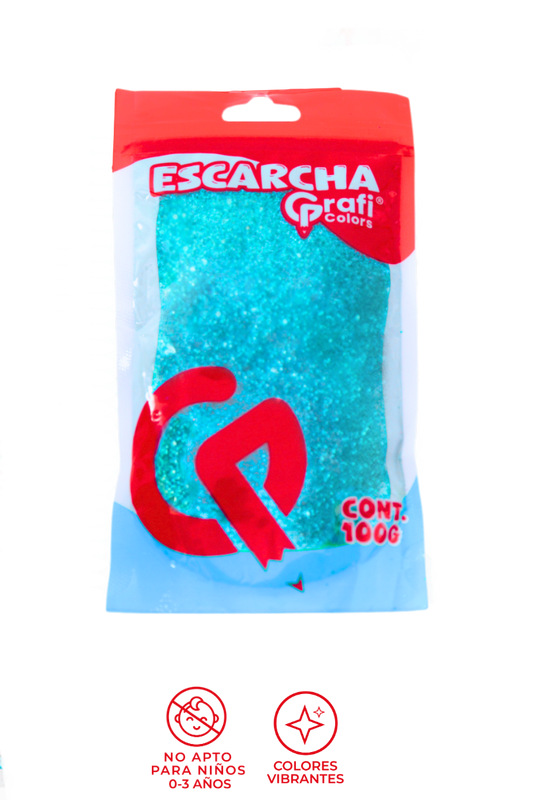 Escarcha Azul Tornasol Grafi Colors 100 Gramos
