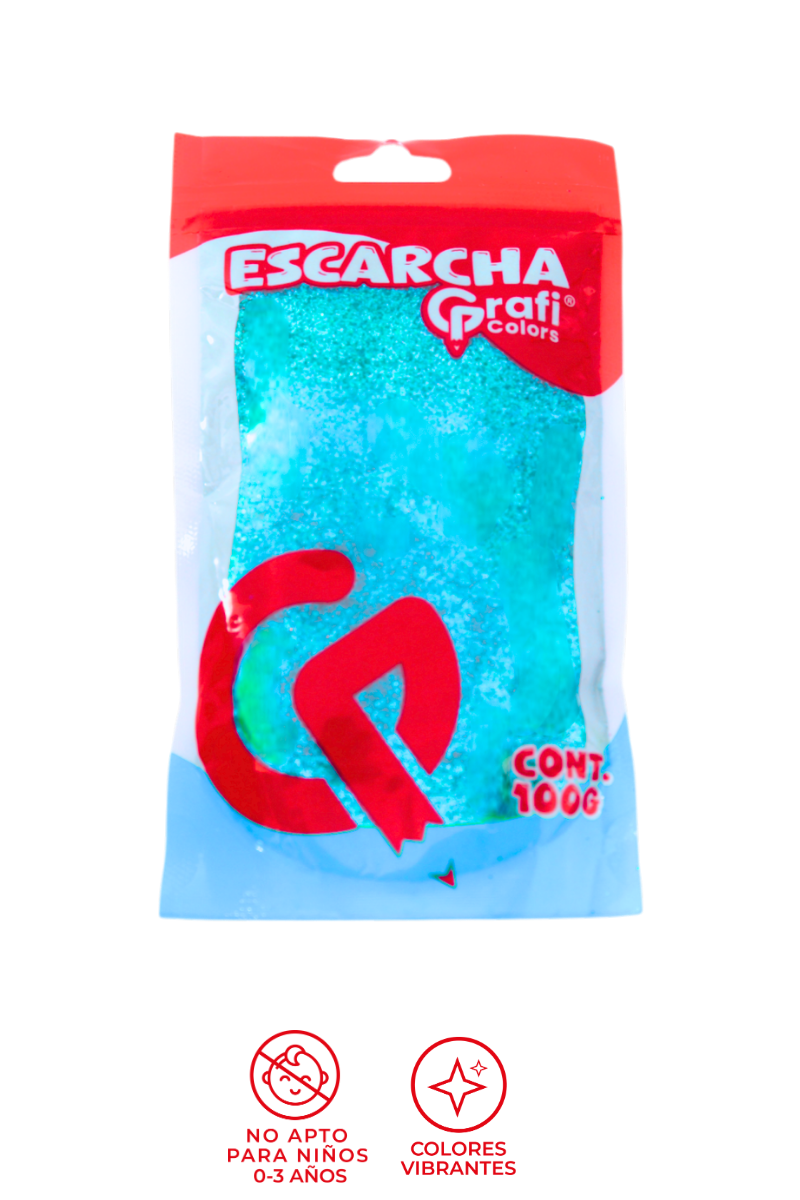 Escarcha Azul Turqueza Grafi Colors 100 Gramos