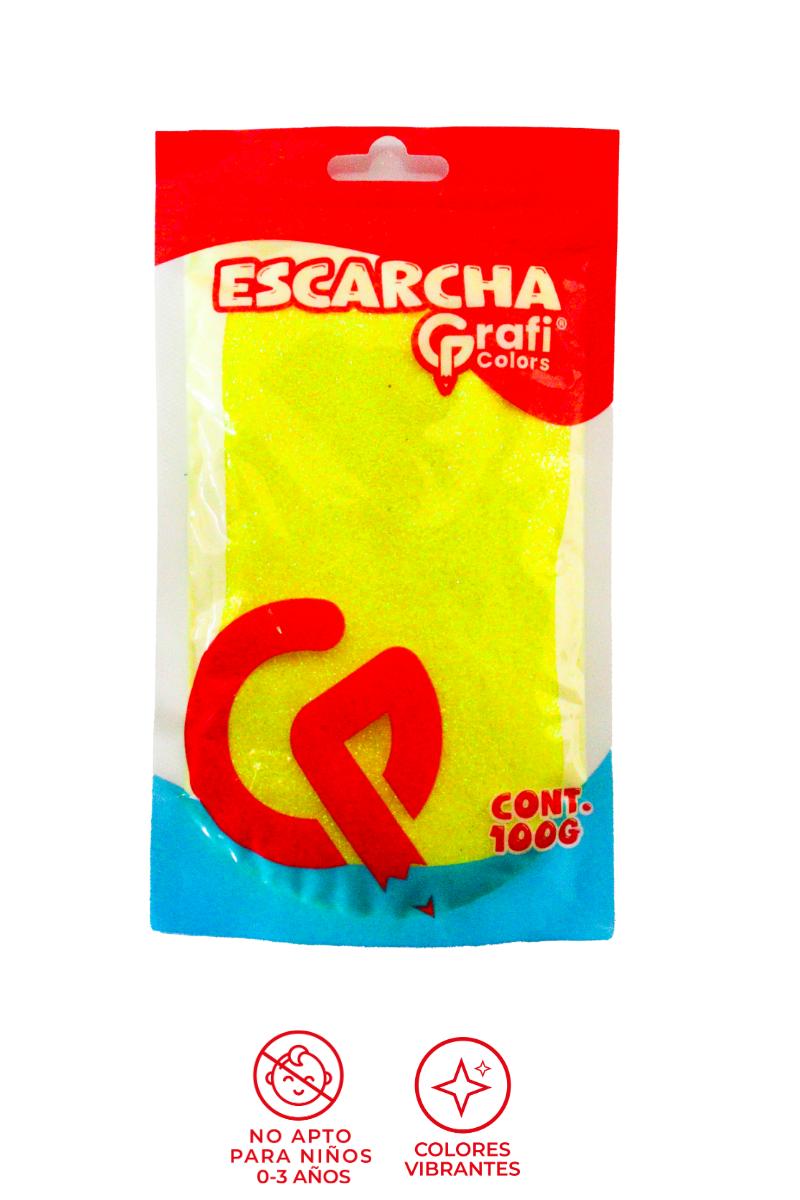 Escarcha Verde Fluorecente Grafi Colors 100 Gramos