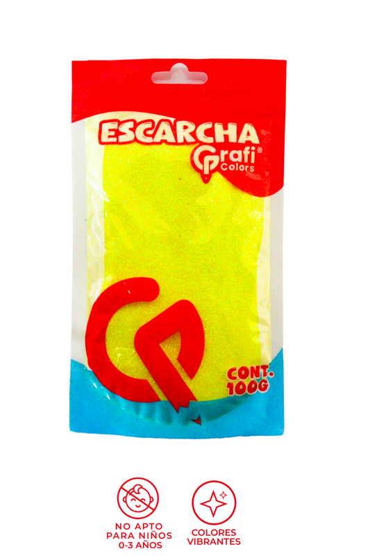 Escarcha Verde Fluorecente Grafi Colors 100 Gramos