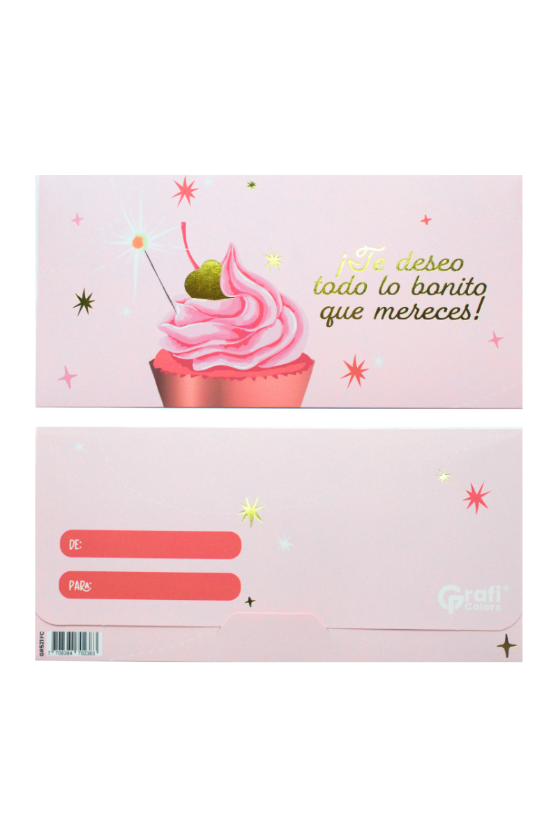 Lluvia De Sobres X12 Metalizadas Grafi Colors Feliz Cumpleaños