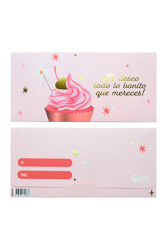 Lluvia De Sobres X12 Metalizadas Grafi Colors Feliz Cumpleaños