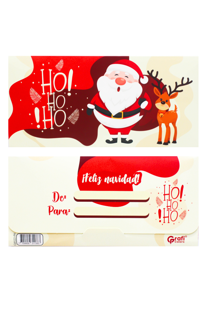 Lluvia De Sobres Colores X 12 Grafi Colors Feliz Navidad