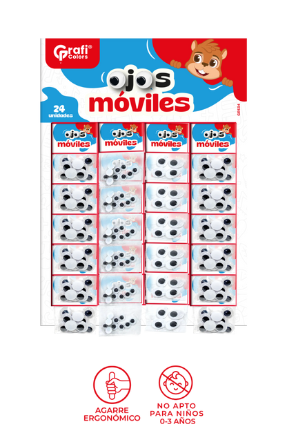 Carton Ojos Moviles X 24