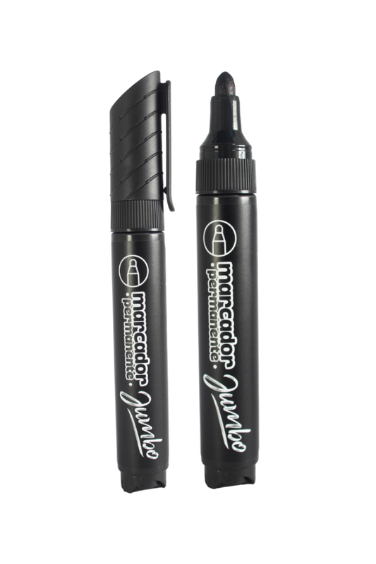 Marcador Borrable Jumbo Punta Bala Grafi Colors X12 Negro