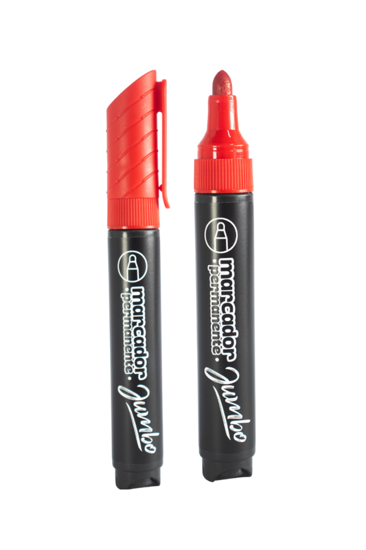 Marcador Permanente Jumbo Rojo Punta Bala Grafi Colors X12