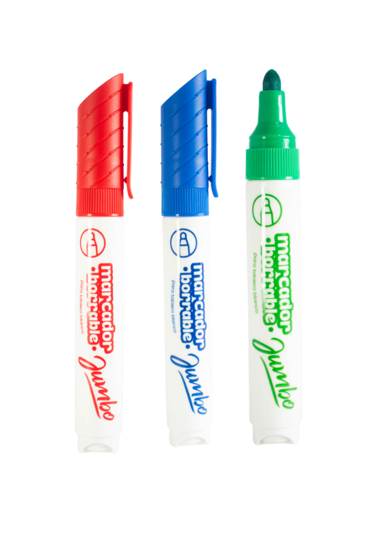 Marcador Borrable Jumbo Punta Bala Grafi Colors X4