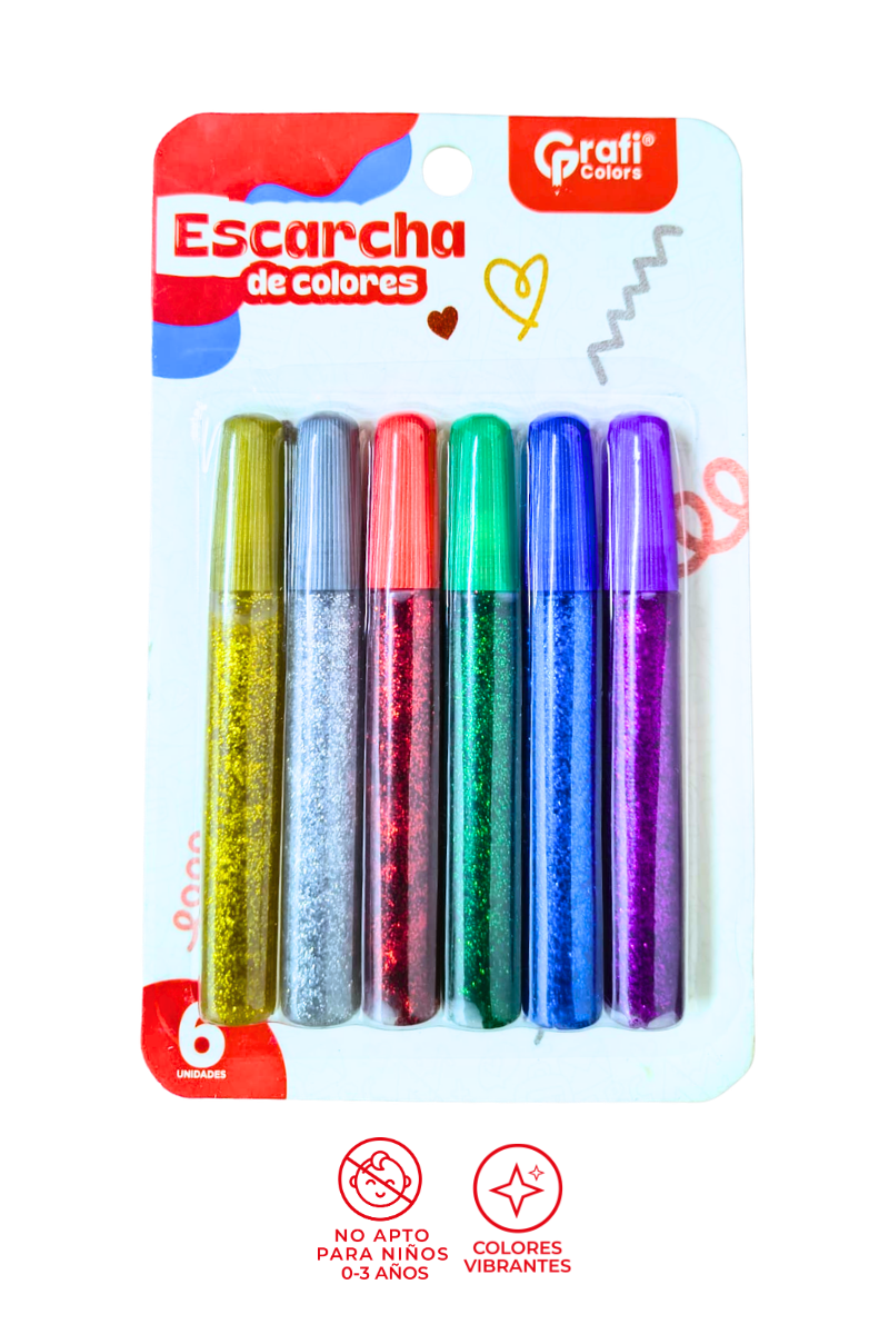ESCARCHA GRAFI COLORS TUBO X 6