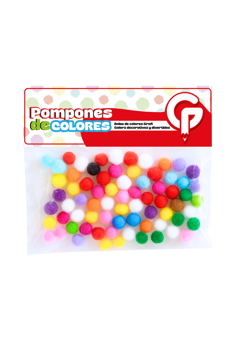 POMPONES DE LANA GRAFI COLORS 1 CM 50 PCS