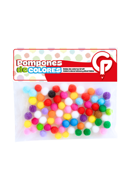 POMPONES DE LANA GRAFI COLORS 1 CM 50 PCS