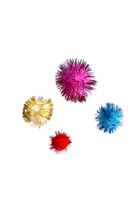 POMPONES DE LANA GRAFI COLORS BRILLANTES 40 PCS