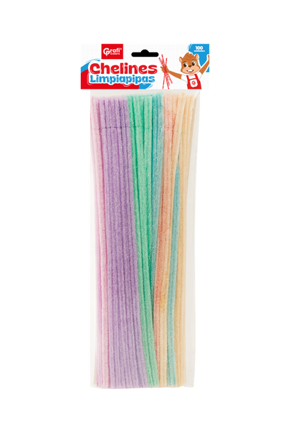 CHELINES GRAFI COLORS X100 PASTEL COLORES SURTIDOS