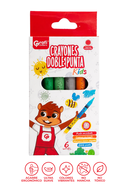 Crayones Doblepunta x 6