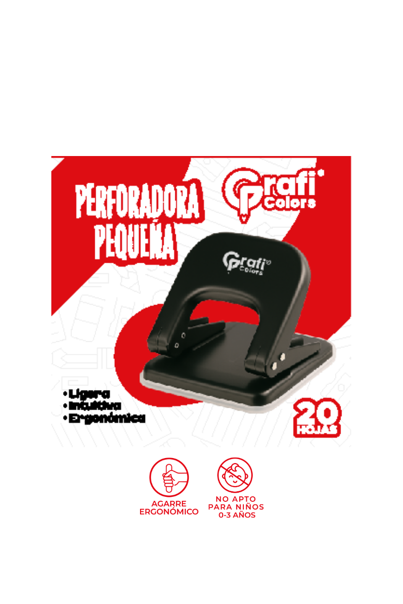 PERFORADORA GRAFI COLORS 20 HOJAS