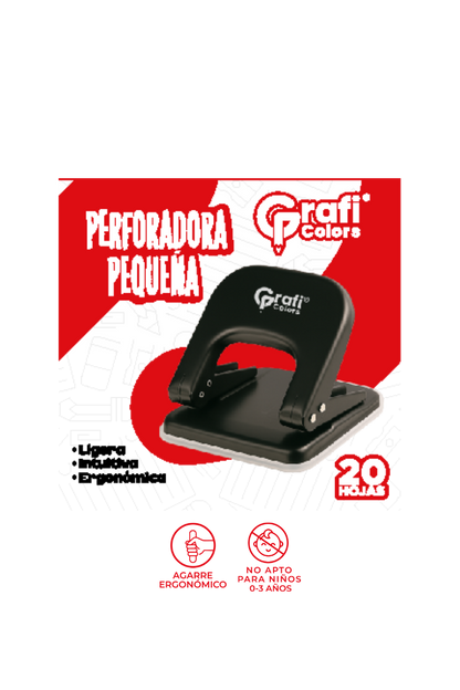 PERFORADORA GRAFI COLORS 20 HOJAS