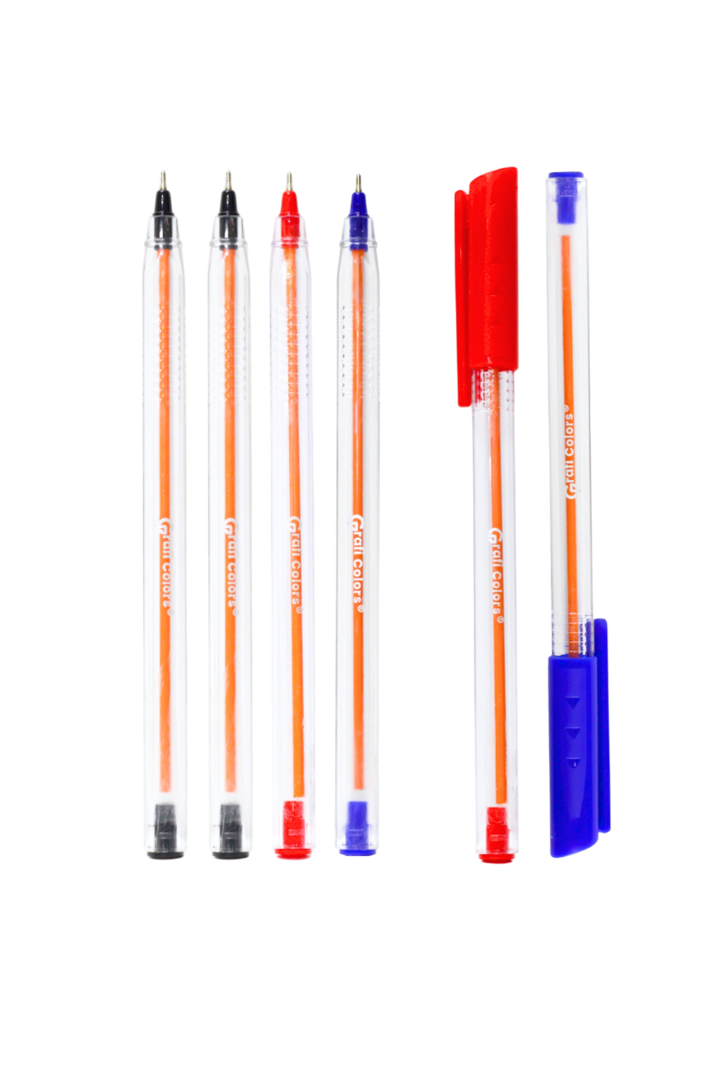 Lapicero Mina Naranja X 4 Carton 2 Negro. 1 Azul.1rojo