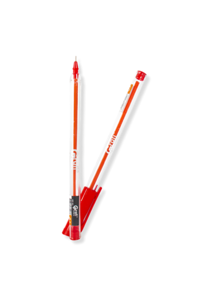 Lapicero Grafi Colors Mina Naranja 0,7 Grafi Gel Rojo x 12 Unidades